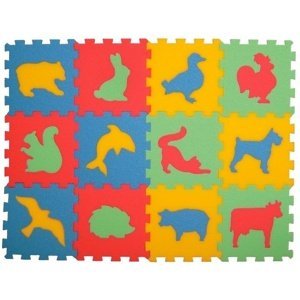 Penový koberec- zvieratá, 12 dielikov