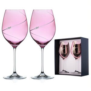 Diamante poháre na červené víno Silhouette City Pink s kryštály Swarovski 470 ml 2KS