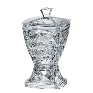 Crystalite Bohemia sklenená dóza Facet 24,5 cm