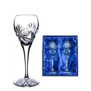 Onte Crystal Bohemia Crystal ručne brúsené poháre na Likér Mašle 90 ml 2KS