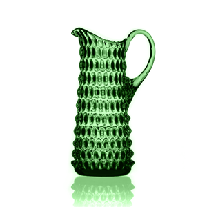 Květná 1794 ručne fúkaný džbán Polka svetlo zelená 1200 ml