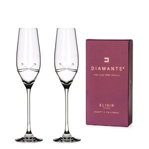 Diamante poháre na šampanské Kiss s kryštálmi Swarovski 210 ml 2KS