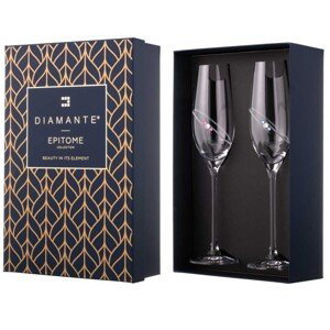 Diamante poháre na šampanské Diamond Ring s kryštálmi Swarovski 210 ml 2KS