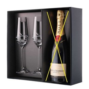 Diamante darčekový set pohárov na šampanské so Swarovski kryštálmi Venezia 230 ml 2KS