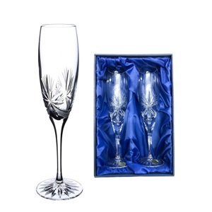 Onte Crystal Bohemia Crystal ručne brúsené poháre na šampanské Mašle 200 ml 2KS