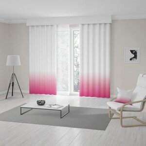 Ombré bielo ružové závesy do obývačky šité na mieru