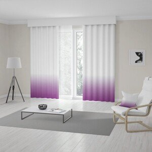 Originálne závesy do obývačky šité na mieru v ombré bielo fialovej farbe