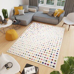 domtextilu.sk Moderný koberec s farebnými bodkami 59199-235616