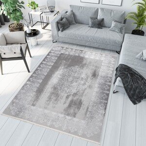 domtextilu.sk Moderný koberec sivej farby s orientálnym vzorom bielej farby 68275-243266