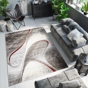 domtextilu.sk Moderný koberec v hnedých odtieňoch s abstraktným vzorom 68363-243368