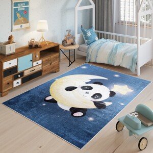 domtextilu.sk Detský koberec s motívom pandy na mesiaci 68422-243428