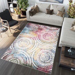 domtextilu.sk Trendový farebný koberec so vzorom mandál 68546-243858