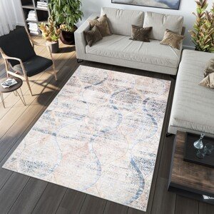 domtextilu.sk Moderný koberec v hnedých odtieňoch s jemným vzorom 68549-243876