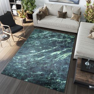 domtextilu.sk Moderný zelený koberec s mramorovým vzorom 68551-243883