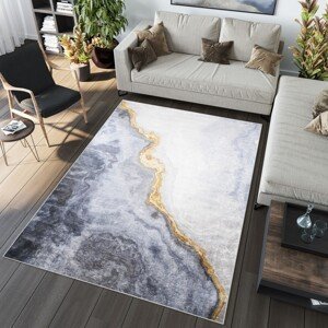 domtextilu.sk Moderný sivý koberec s abstraktným vzorom 68552-243888