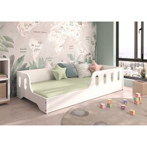 Detská posteľ Montessori 140 x 70 cm biela