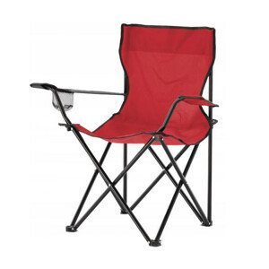 Turistická skladacia stolička červenej farby