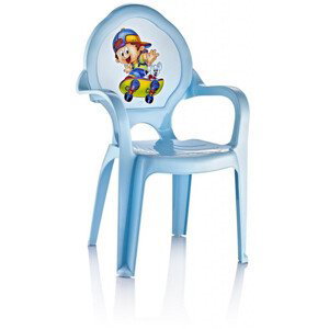 Detská stolička - modrá - plastová - 1ks