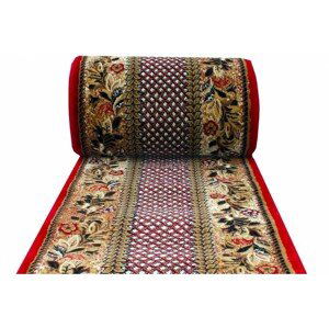 DomTextilu Metrážny koberec s kvetinovým vzorom a červeným okrajom 12742-37530