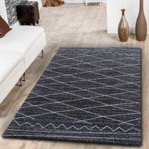 DomTextilu Elegantný škandinávsky koberec tmavo hnedej farby 14907-114002