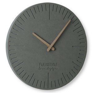 domtextilu.sk Moderné hodiny z dreva vo svetlo sivej farbe 16627