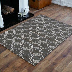 DomTextilu Škandinávsky koberec v sivej farbe s bielym vzorom 17594-128980