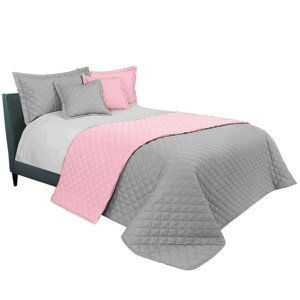 domtextilu.sk Kvalitný prehoz na manželskú posteľ v sivo ružovej farbe 220 x 240 cm 17968