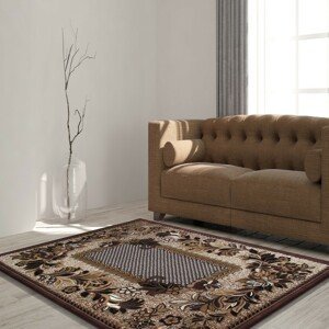 DomTextilu Kvalitný hnedý koberec do obývačky 19644-135267