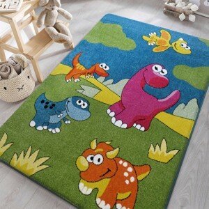 DomTextilu Veselý detský koberec s dinosaurami 19684-135521