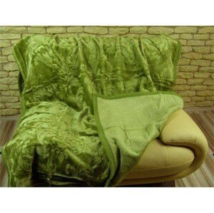 Luxusné deky z akrylu 160 x 210 cm zelena č.2