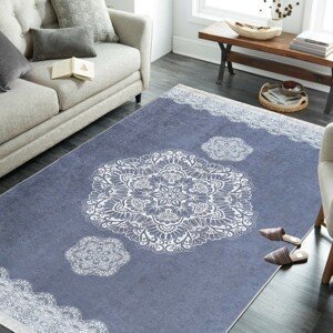 DomTextilu Sivý koberec so vzorom mandaly 21588-138489