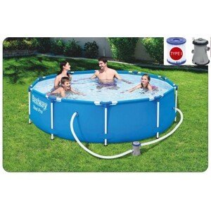 Veľký pevný bazén s filtráciou 305 cm x 76 cm