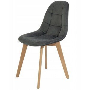 DomTextilu Tmavo sivá moderná stolička s luxusným čalúnením 24512