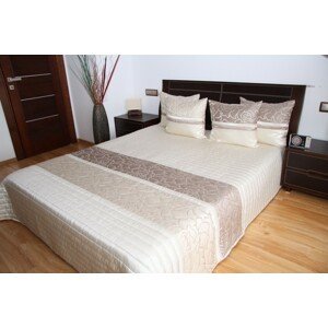 DomTextilu Luxusný prehoz na posteľ svetlo béžový Šírka: 220 cm | Dĺžka: 240 cm 2458-103947