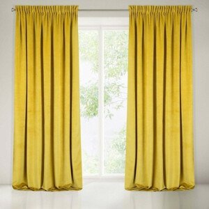 Krásne žlté zavesy v jednofarebnej kombinácii 140X270 cm