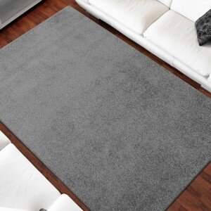 DomTextilu Jednofarebný koberec sivej farby 26659-154797