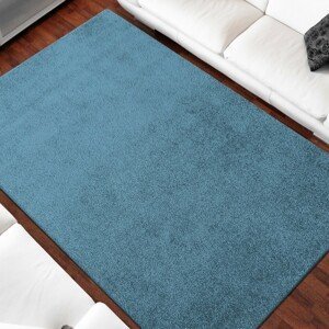 DomTextilu Jednofarebný koberec modrej farby 26662-154800