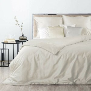 Krémové obojstranné posteľné obliečky so zapínaním na zips 3 časti: 1ks 160 cmx200 + 2ks 70 cmx80