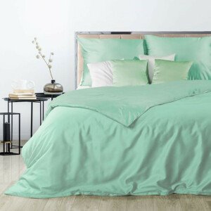 DomTextilu Hebké obojstranné posteľné obliečky mätovo zelenej farby 3 časti: 1ks 160 cmx200 + 2ks 70 cmx80 Zelená 27584-153052