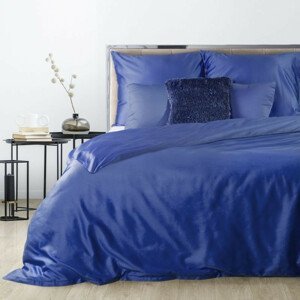 Jednofarebné obojstranné posteľné obliečky modrej farby 2 časti: 1ks 140 cmx200 + 1ks 70 cmx80