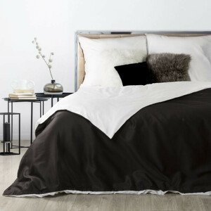 Luxusné čierno biele posteľné obliečky v obojstrannom prevedení 2 časti: 1ks 140 cmx200 + 1ks 70 cmx80