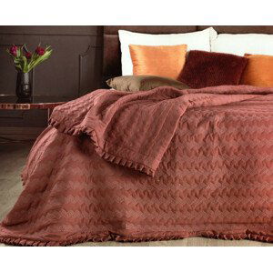 DomTextilu Dekoračný obojstranný prehoz na posteľ tehlovej farby Šírka: 220 cm | Dĺžka: 240 cm 27684-153314