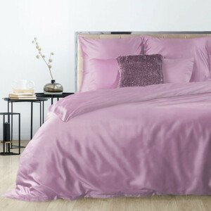DomTextilu Kvalitné saténové posteľné obliečky lila fialovej farby 3 časti: 1ks 180x200 + 2ks 70 cmx80 Fialová 27810-153573