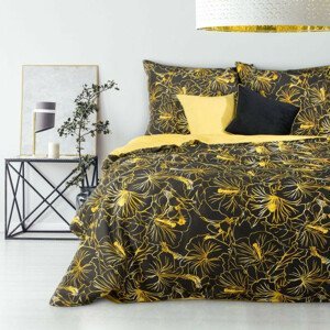 DomTextilu Bavlnené posteľné obliečky so žltým kvetinovým motívom 3 časti: 1ks 160 cmx200 + 2ks 70 cmx80 Žltá 70x80 cm 27941-153833