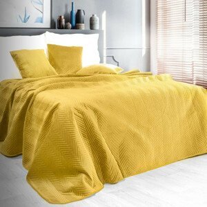 domtextilu.sk Obojstranný prešívaný prehoz na posteľ žltej farby Šírka: 170 cm | Dĺžka: 210 cm 28171-209327