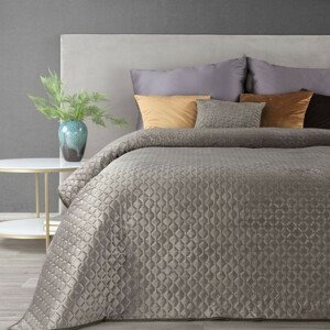 DomTextilu Elegantný zamatový prehoz na posteľ béžovej farby Šírka: 220 cm | Dĺžka: 240 cm 28398-154260