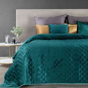 DomTextilu Kvalitný jednofarebný prehoz na posteľ tyrkysovej farby Šírka: 230 cm | Dĺžka: 260 cm 28421-159479