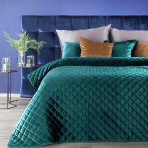 DomTextilu Dekoračný tyrkysový prehoz na posteľ s módnym prešívaním Šírka: 170 cm | Dĺžka: 210 cm 28536-154524