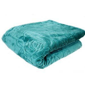 Luxusná deka v tyrkysovej färbe Šírka: 160 cm | Dĺžka: 210 cm