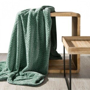 DomTextilu Príjemne mäkká deka mätovo zelenej farby  70 x 160 cm